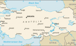 Map of Turkey from the CIA World Factbook