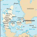 Map of Denmark from the CIA World Factbook