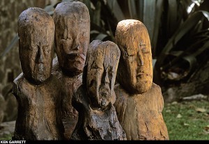 Olmec, El Manati, Wooden Busts