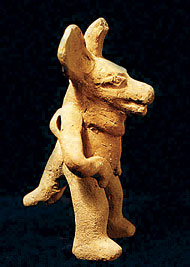 A figurine from the Cara Sucia region that is in the National Museum of El Salvador